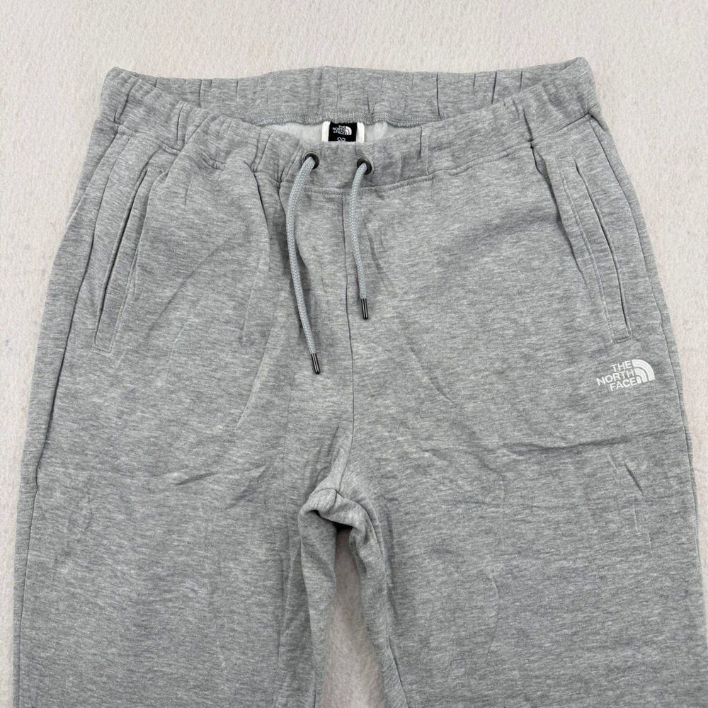 The North Face Womens L Circular Design Gray Fleece Jogger Sweatpants Athleisure